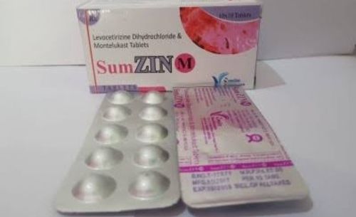 Sum Zin M Levocetirizine Dihydrochloride And Montelukast Tablet 1X10 Tablets General Medicines