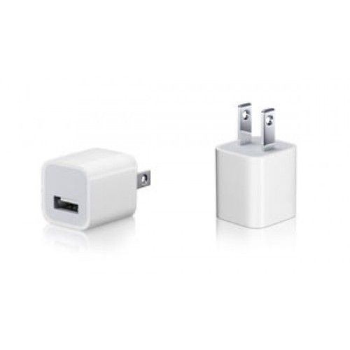 दो पिन 1 AMP 5W Apple मोबाइल फ़ोन USB चार्जर, सफ़ेद रंग