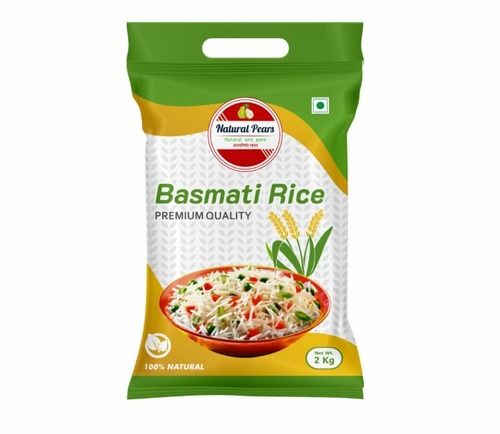 Organic 100% Natural Long Grain Basmati Rice 2 Kg With White Color With 1 Year Shelf