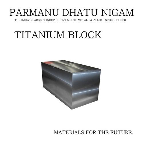 Silver Corrosion And Abrasion Resistant, Titanium Block With Seamless Finish