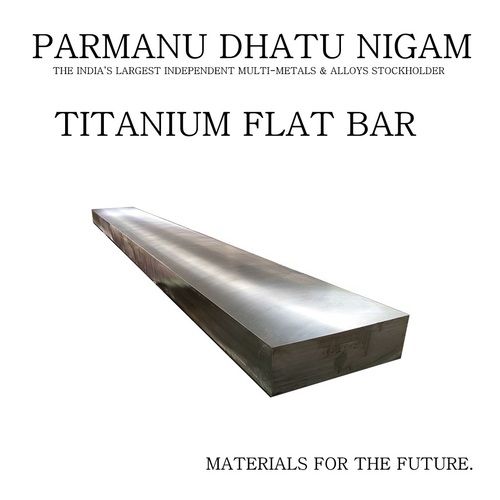 Silver Corrosion And Abrasion Resistant, Titanium Flat Bar With High Tensile Strength