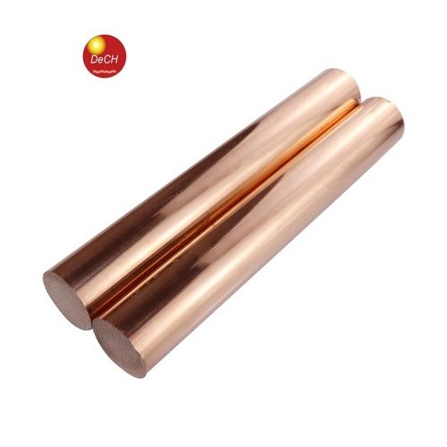 Golden Round Shape, Rust Resistant Tellurium Copper Rods With High Tensile Strength