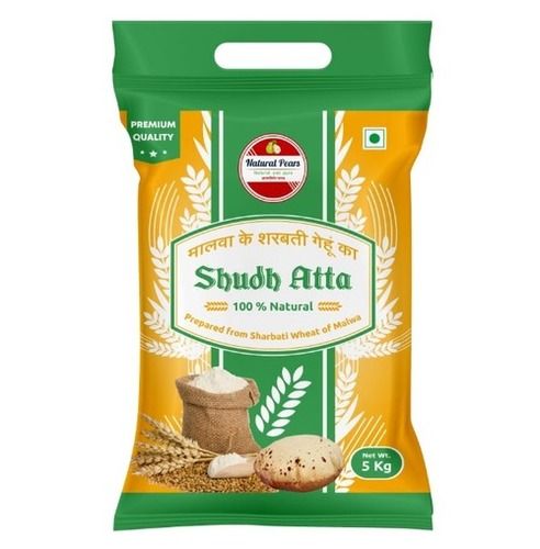 Wheat Flour (Sudh Atta) Prepared From Sharbati Wheat Of Malwa 5 Kg, Rich In Carbohydrates