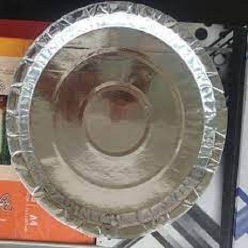 4 Inch Size Biodegradable Silver Coated Circular Shape 100 Percent Disposable Paper Plates