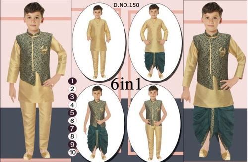 Mustard yellow cotton silk kurta suit - G3-BKS0780 | G3fashion.com | Kids  kurta, Kids dress wear, Boys kurta design