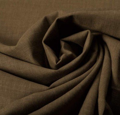 Blend-Fabrics Brown Colour Solid Plain Cotton Linen Blend Fabrics For Garments Industry