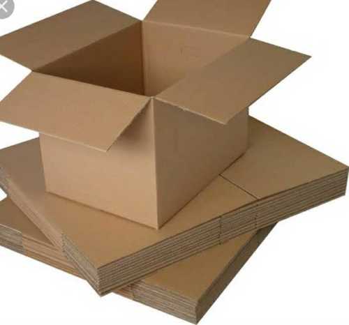 Brown Paper Corrugated Packaging Box Used For Apparel And Shopping
