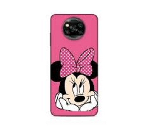 Cartoon Printed Pink And White Colour Mobile Covers With Plastic Materials Design: Bar