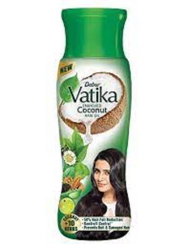 Green Dabur Vatika Enriched Coconut Hair Oil For Hair Fall & Reduces Hair Fall Up To Fifty Per Cent. 75Ml