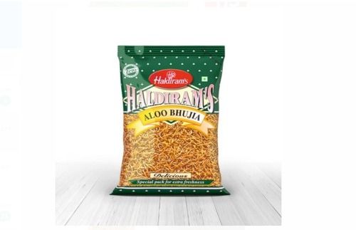 Haldiram Aloo Bhujia Green Color Pack Indian Snacks With Energy Per 100gms Serving 579kcal Total Fat 42.31g