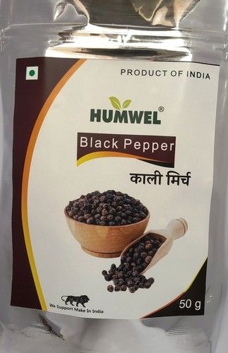 Piece Humwel Whole Dried High Pungency Black Pepper (Sabut Kali Mirch) - 50Gm