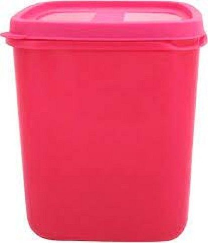 Leakproof Washable And Lightweight Pink Color Plastic Container With Cap