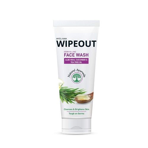 Myglamm Wipeout Germ Killing Face Wash, Aloe Vera Cucumber And Tea Tree Oil