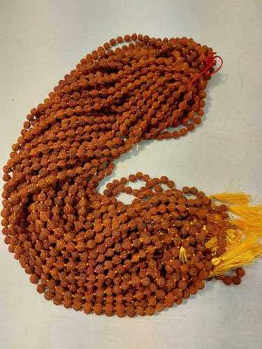 Polishing Finish Brown Color Rudraksha Mala