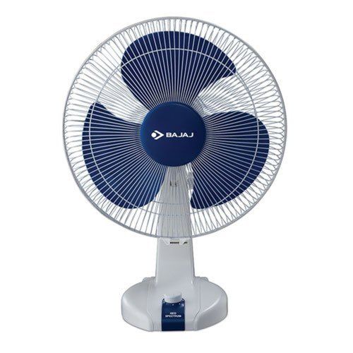 Shock Proof Less Power Consumption Blue And White Bajaj Neo Spectrum Table Fan (400Mm) Blade Diameter: 5 Millimeter (Mm)