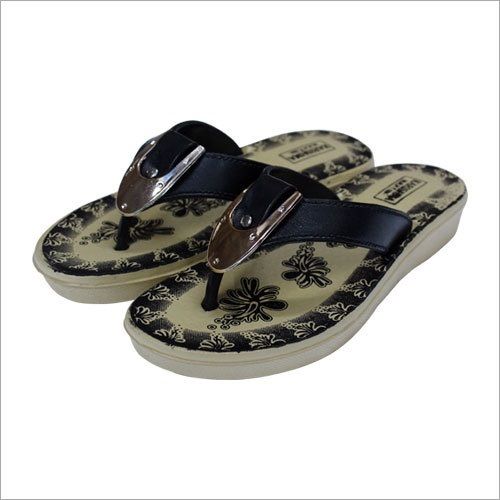 Black Cream Skin Friendliness Elegant Look Comfort To Wear Ladies Slipper For Formal Wear