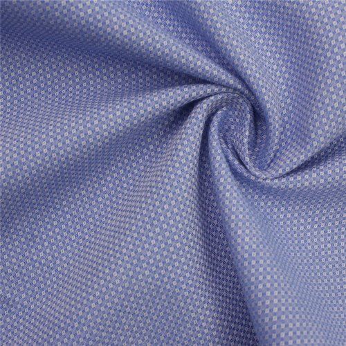 Plain Solid Color Blue Colour Cotton Blended Shirting Fabrics For Garment Industry