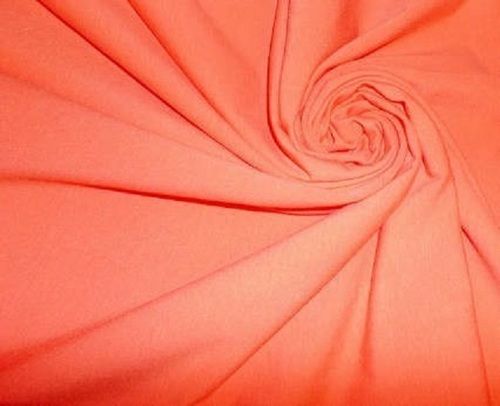 Solid Plain Orange Color Cotton Rayon Knitted Fabric For Textile Industry