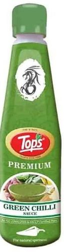Tops Premium Green Chilli Sauce, Flavor: Crushed Green Chilli, Pack Size 200 ml