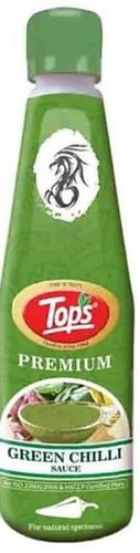 Tops Premium Green Chilli Sauce, Flavor: Crushed Green Chilli, Pack Size 200 Ml Grade: A