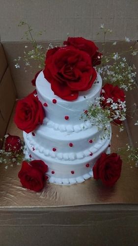 Buy Flower Wedding Cake: A Beautiful and Elegant Treat at Grace Bakery,  Nagercoil