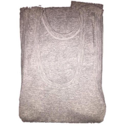 100% Cotton Men's Sleeveless Vests Grey Color, To Absorb Sweat