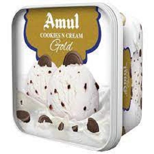 100% Natural Fresh Pure And Organic Amul Cookies N Cream Gold Flavor Ice Cream