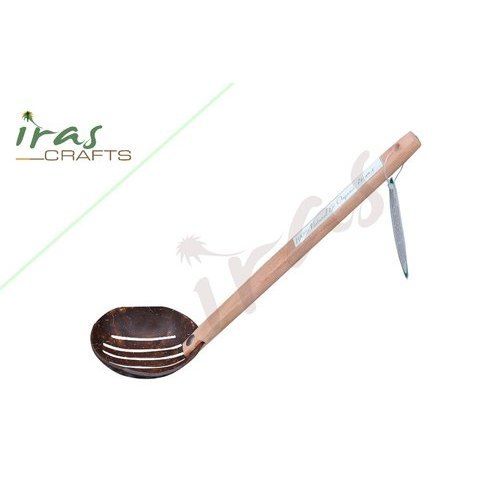 Brown 12 Inch, Eco Friendly Trendy Stylish Easy To Use Natural Coconut Shell Ladle