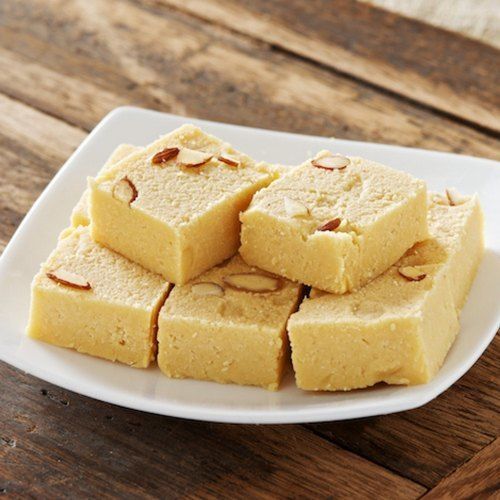 99 Percent Milk Healthy Natural Sweet Rich Delicious Taste Standard Yellow Badam Burfi Shelf Life: 7 Days