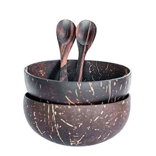 Beautiful Stylish Trendy Easy to Use Coconut Desert Bowl With Spoon Set
