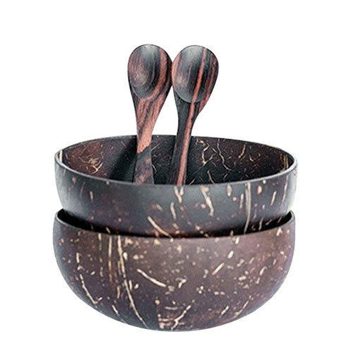 Artificial Beautiful Stylish Trendy Easy To Use Coconut Desert Bowl With Spoon Set