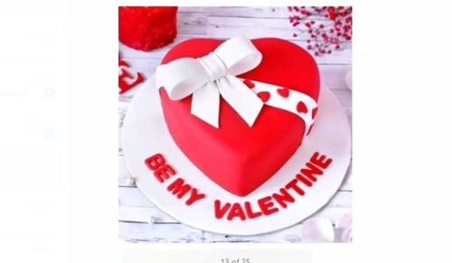 Best Price 1 Kg Fresh And Delicious Vanilla Cake With Red Heart Design