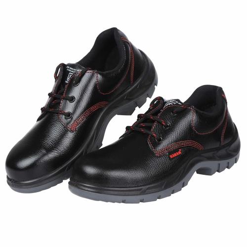 Deluxe Workman - Black Leather Safety Footwear | Protective Composite Toe Cap Soft Black Lining Double Density Design Antistatic Antislip Oil & Heat Resistant