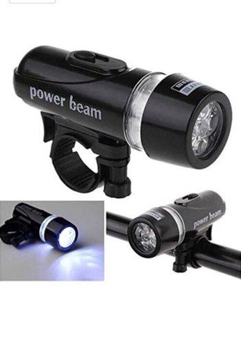 Compact And Sleek Design Black Color Plastic Material Bicycle Led Headlight Warranty: No Warranty