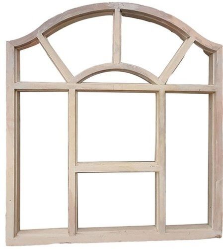 Eco Friendly Strong Durable Natural Beauty Brown Arch Wooden Window