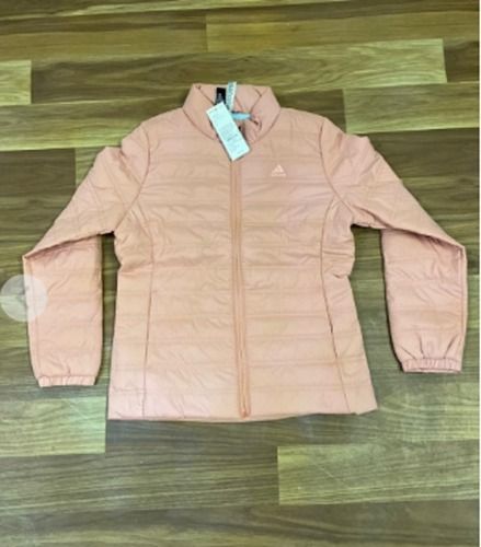 Woolen Light Pink Color Full Sleeves Solid Leather Women Jacket For Winters