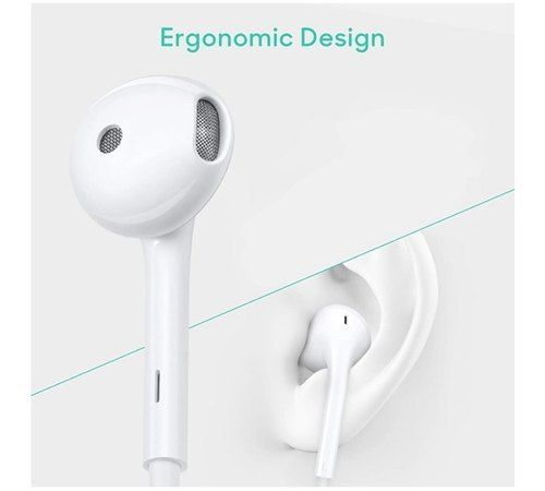 Made In India Stylish Soft Silicon Earphone Tips White Color Oppo Wired Earphone With Microphone  Body Material: Plastic