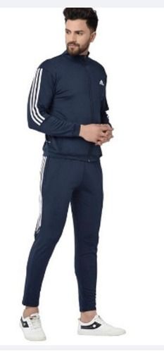 Mens Navy Blue Solid Regular Fit And Stylish Sports Track Suits Age Group: Adults