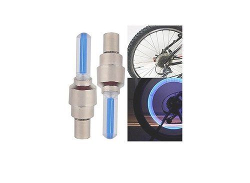 Superbly Bright Collection Zone Steel and Plastic Material Blue Color Bicycle Valve LED Light 