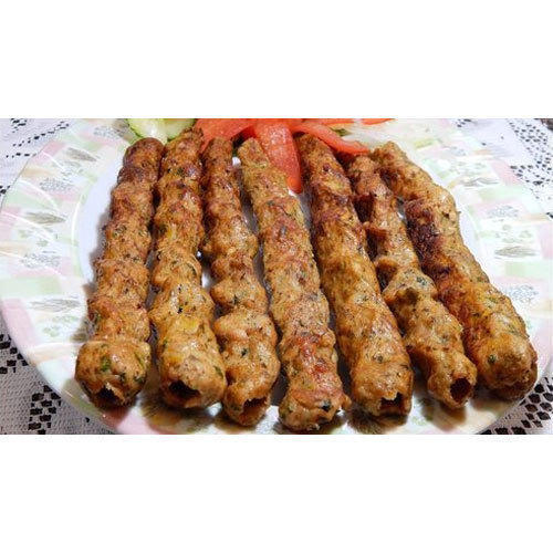 Brown 100 Percent Fresh And Pure Chicken Seek Kabab Masaledaar Chatpata Seek Kabab 7 Pieces