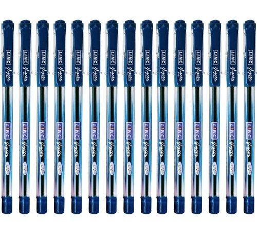 Blue Ball Pens For Smooth Writing With 100% Plastic Body, Size 3-4 Inch With Strong Grip Size: Small