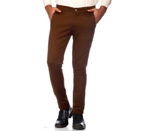 Redchief Dark Brown Casual Trousers For Men