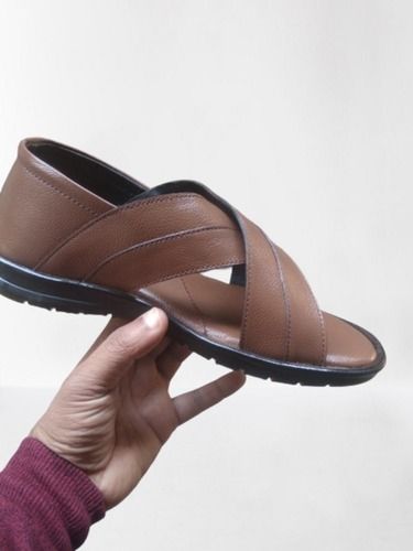 Comfortable And Light Weight Brown Color Men Casual Sandal For Regular Use