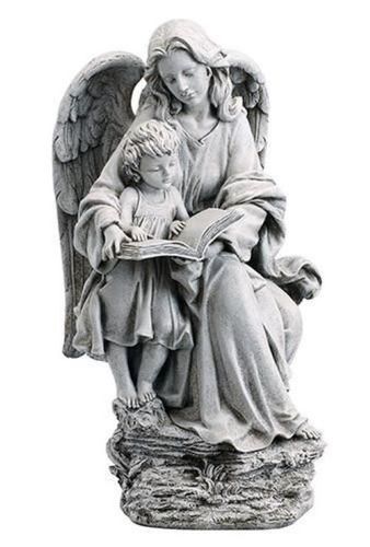 Contemporary Design Garden Decorative Natural White Marble Carving Stone Angel Statues