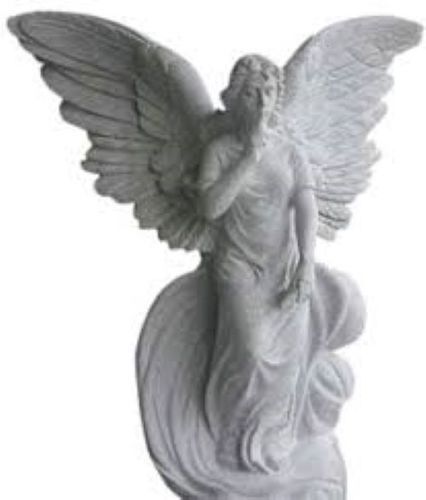 Sculpture Contemporary Design Garden Decorative Natural White Marble Carving Stone Angel Statues