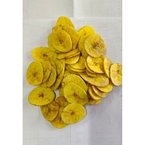 Salted Taste Yellow Round Banana Chips With High Nutritious Value And Taste