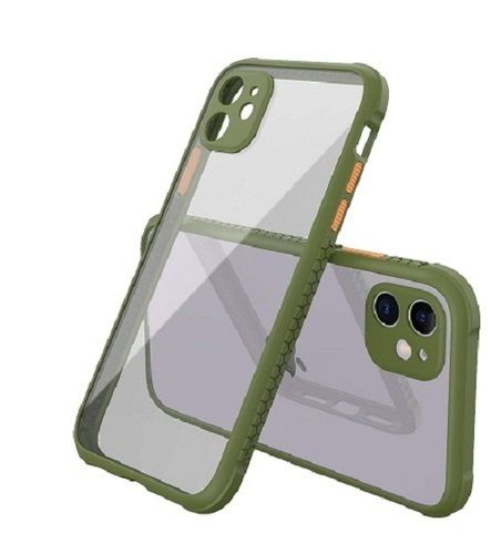 Side Green Strip Protects Mobile Phone Body Transparent Iphone11 Mobile Back Cover Body Material: Plastic