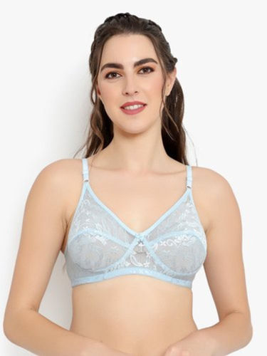 Unlined Soft, Breathable Fabric Ladies Blue Comfortable Polyester Bra For  Daily Wear at Best Price in Khandwa