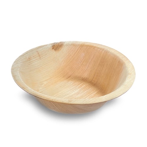 Use And Throw Disposable Round Shape Areca Leaf Bowl For Parties