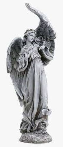 White Marble Stone Angel Statues For Outdoor Garden Decoration Purpose